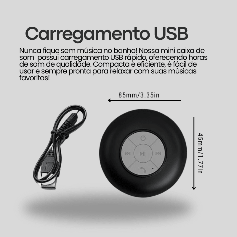 CAIXA DE SOM BLUETOOH PROVA D´AGUA - Arpo